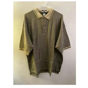 🆕KC Sport Tan/Brown Men Polo Shirt XL🆕